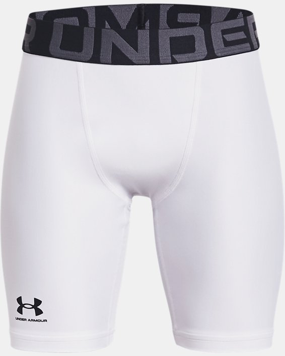 Boys' HeatGear® Armour Shorts, White, pdpMainDesktop image number 0